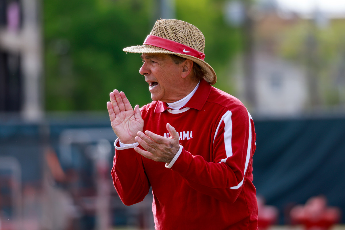 Nick Saban, Alabama Football Practice - March 20, 2023